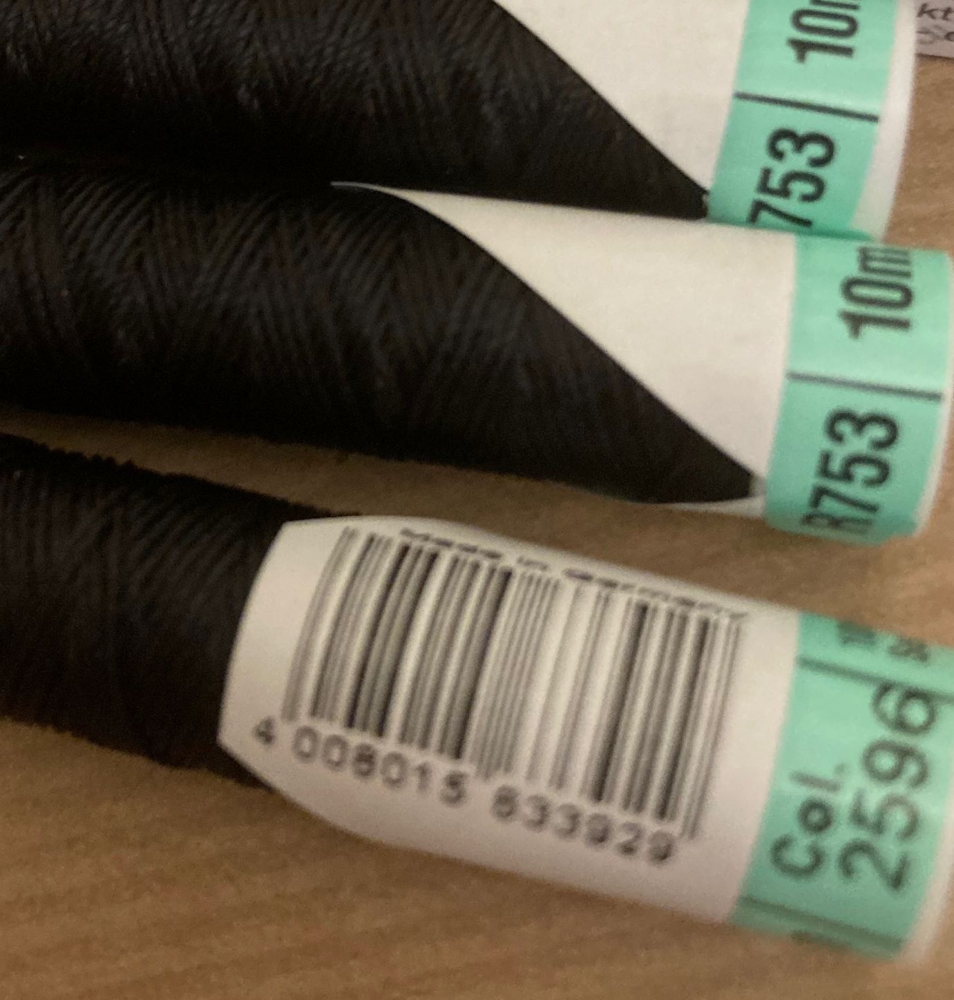 Reel Silk Buttonhole Twist 10m COL 2569- Almost Black
